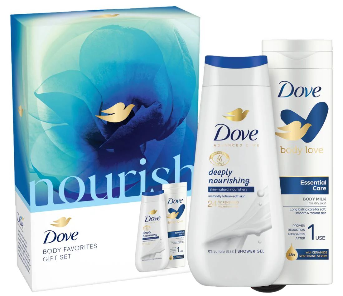 image for Set cadou Dove Gel de dus+Lotiune Deeply Nourishing foto