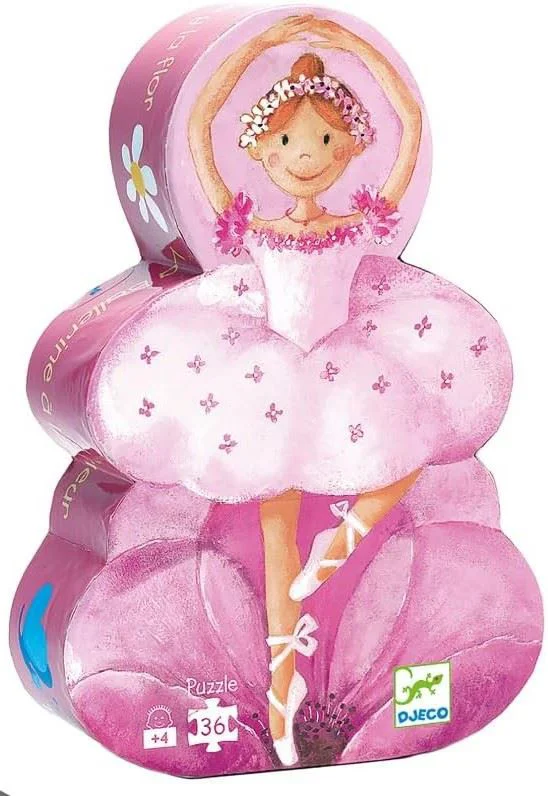image for Puzzle Djeco Balerina si floarea, 36 el. foto
