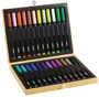 Set carioci cu varf tip pensula Djeco First Brush Pens Box, 24 culori foto