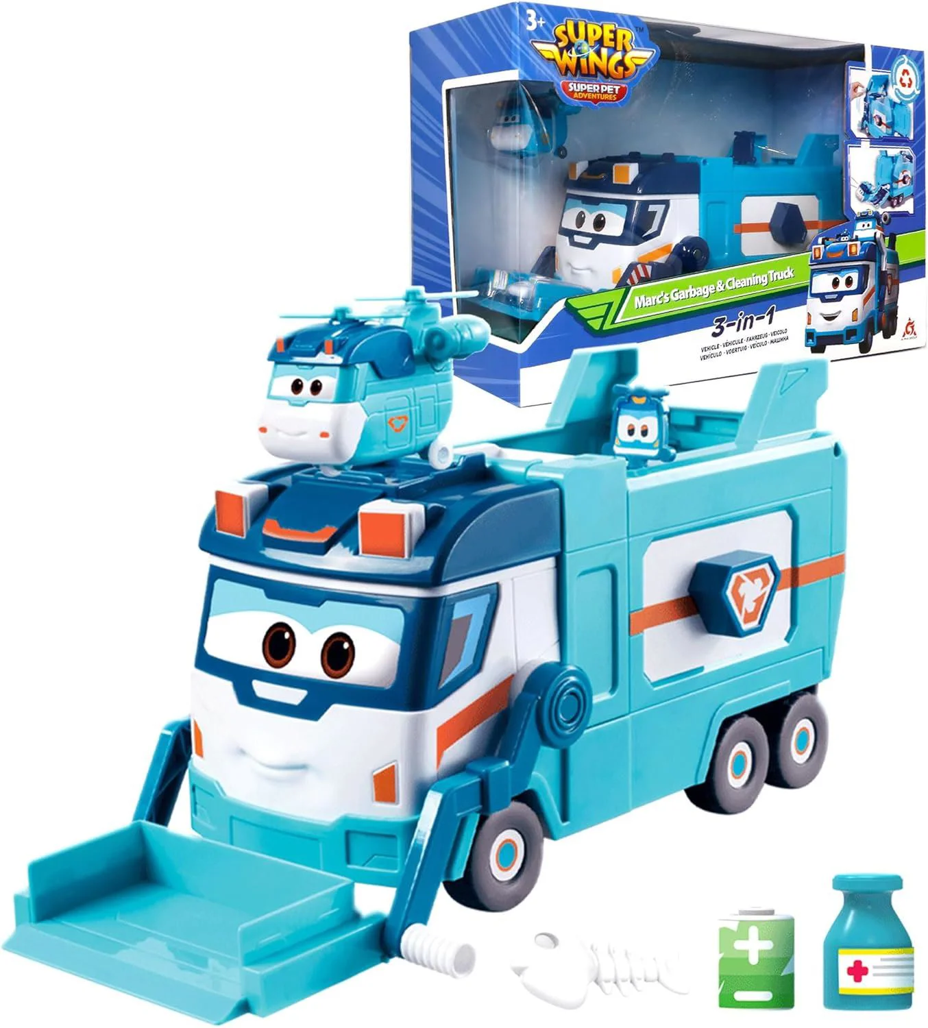 Set de joaca cu camion de gunoi si curatenie Super Wings foto