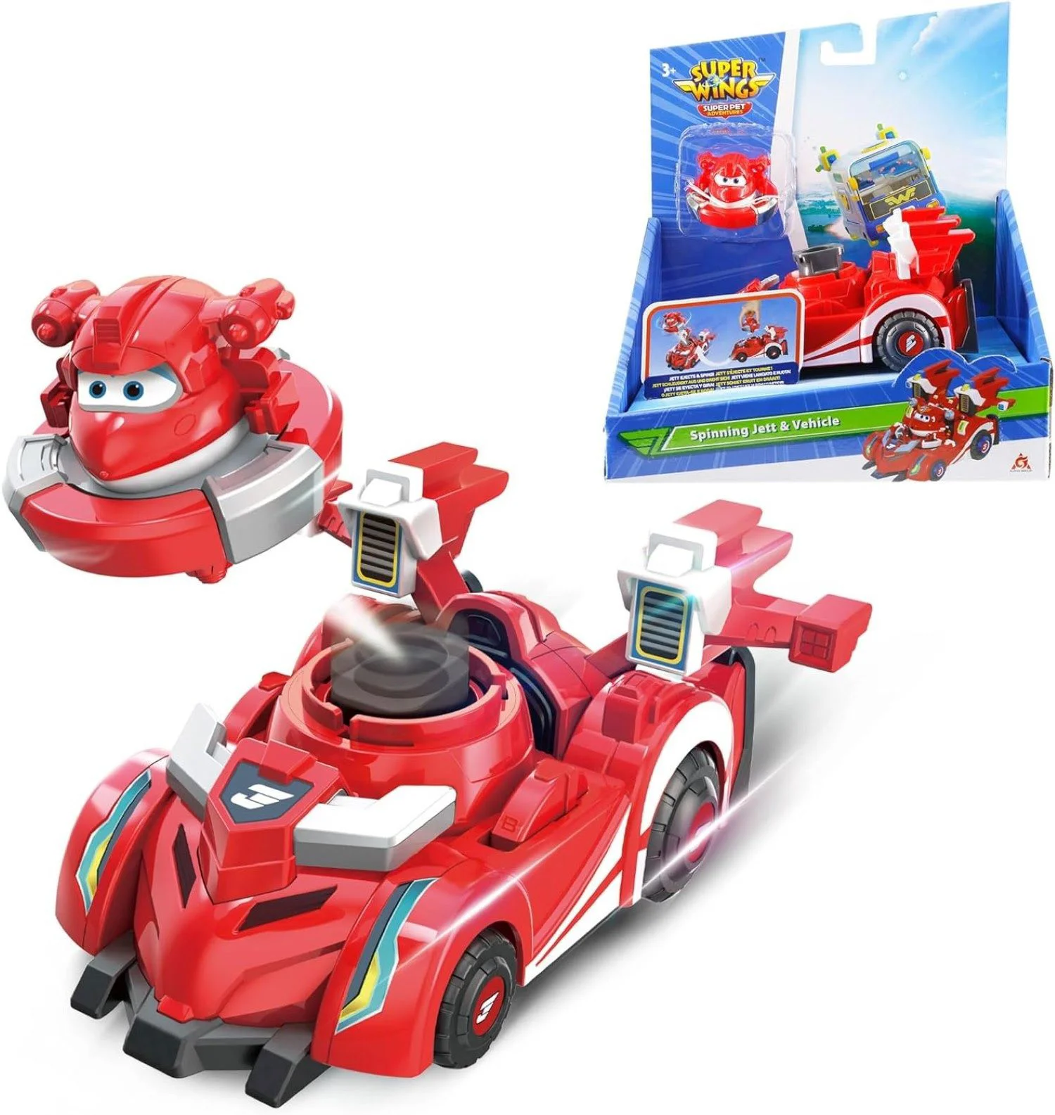 Set de joaca Spinning Jett&Vehicul 2 in 1 Super Wings foto