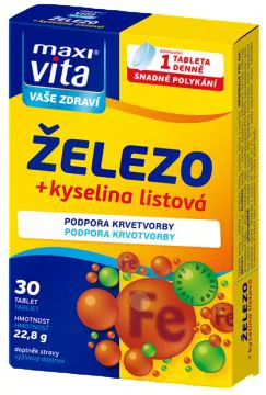 image for Supliment alimentar MaxiVitaIron + acid folic, 30 buc. foto