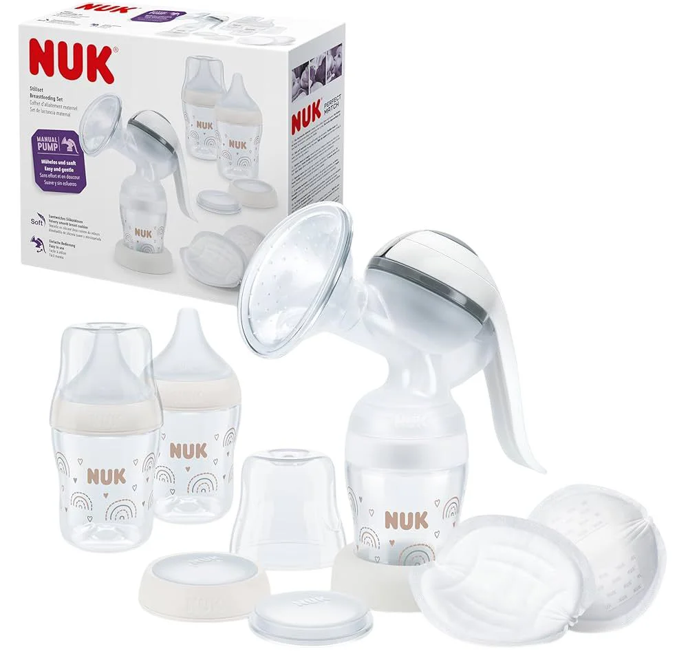 image for Set alaptare NUK Perfect match (1 pompa manuala + 2 biberoane din plastic 150 ml) foto