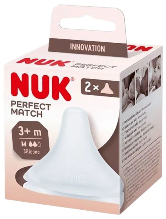 image for Соска из силикона NUK Perfect Match, средний поток (3–6 мес.), 2 шт. foto