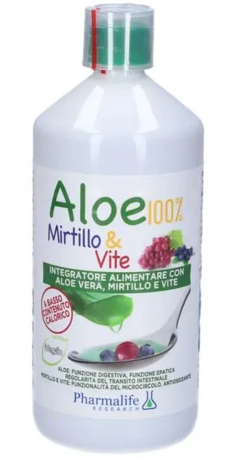image for Aloe Pharmalife 100% с черникой и виноградом, 1000 мл foto