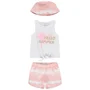 Orchestra Set 3 piese pentru fetite cu palarie Hello Summer Roz foto
