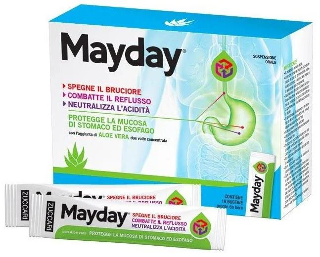 image for Mayday plicuri antacid și anti-reflux cu aloe vera, suspensie orală, 12x10 ml foto