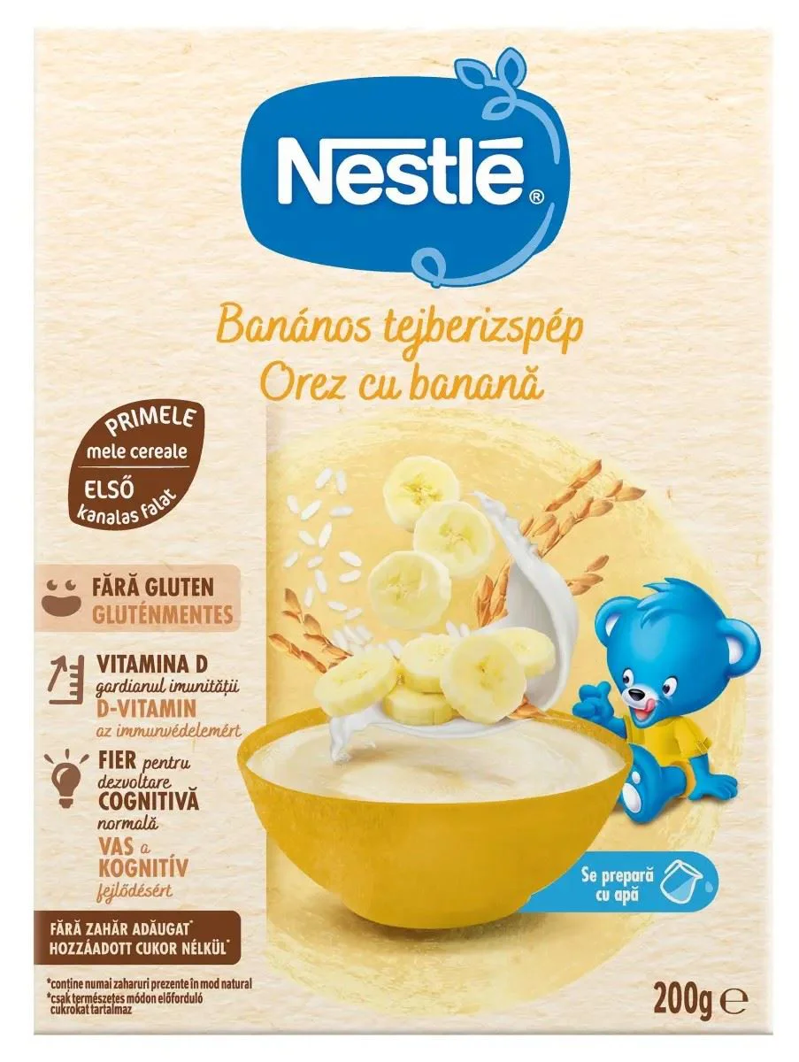 image for Terci cu lapte Nestle Junior din orez si banane (6+ luni), 200 g foto