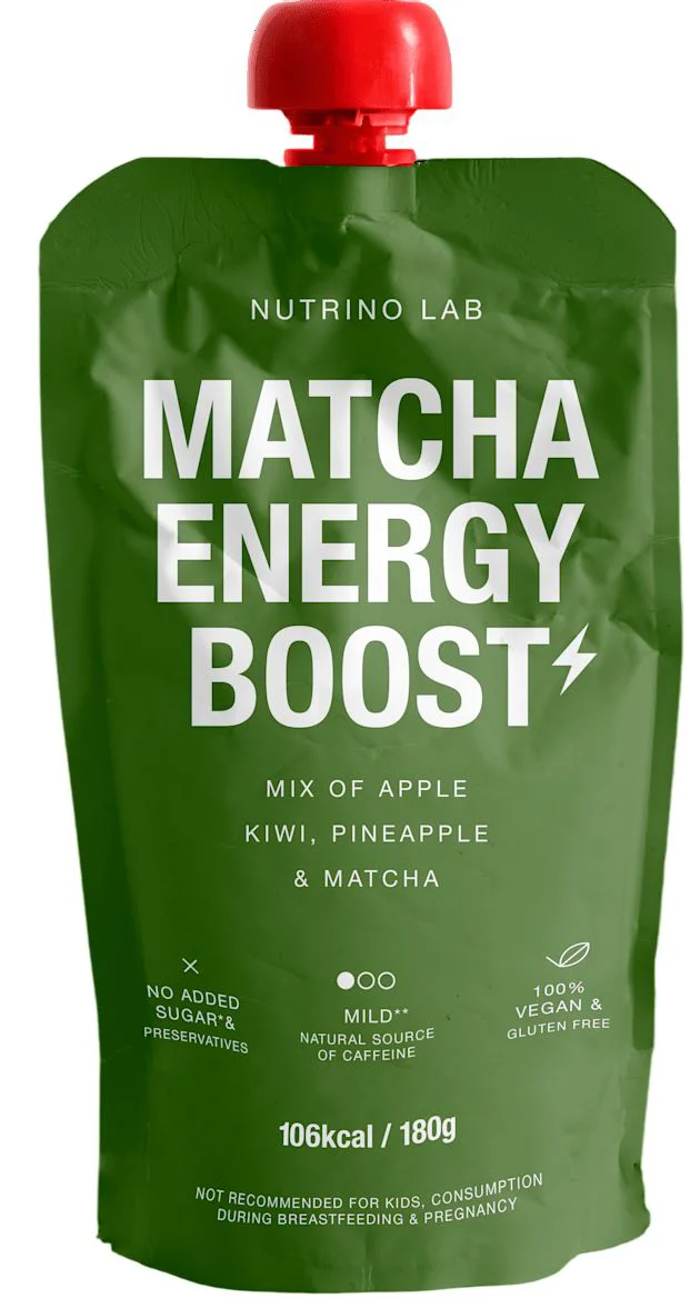 image for Piure Nutrino Lab "Matcha Energy Boost" de mere, kiwi, ananas si matcha, 180 g foto
