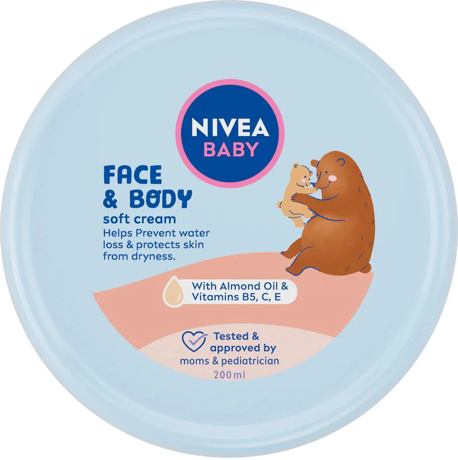 Crema hidratanta pentru fata si corp NIVEA Baby, 200 ml foto