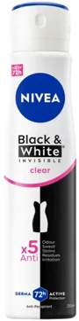 Deodorant spray NIVEA Invisible B&W Clear, 150 ml foto