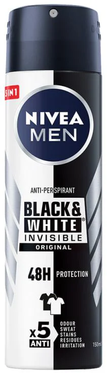 image for Deodorant spray NIVEA Men Invisible B&W, 150 ml foto