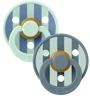 Set 2 suzete rotunde din latex BIBS Studio Colour Block - Nordic Mint Petrol Mix (6-18 luni) foto