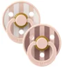 Set 2 suzete rotunde din latex BIBS Studio Colour Block - Blush Mix (6-18 luni) foto