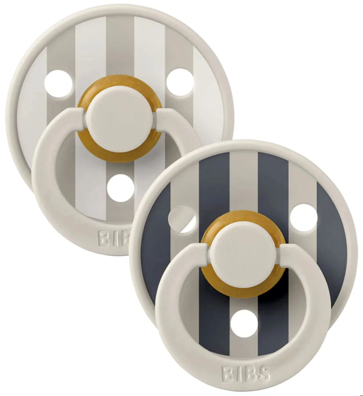 Set 2 suzete rotunde din latex BIBS Studio Colour Block - Sand Mix (6-18 luni) foto