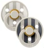 Set 2 suzete rotunde din latex BIBS Studio Colour Block - Sand Mix (6-18 luni) foto
