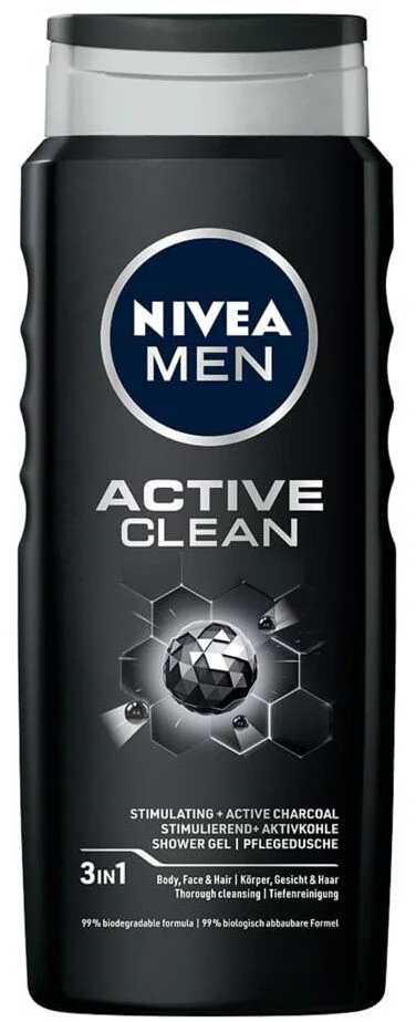 image for Gel de dus NIVEA Men Active Clean, 500 ml foto