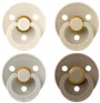 Set 4 suzete rotunde din latex BIBS Ivory/Sand/Vanilla/Dark Oak (6-18 luni) foto