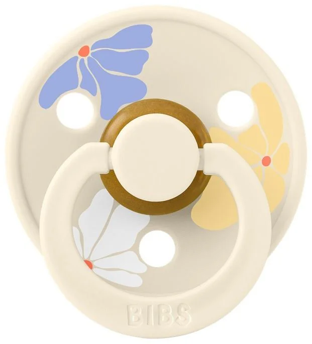 Suzeta rotunda din latex BIBS Studio Colour Morning Bloom - Ivory (6-18 luni) foto