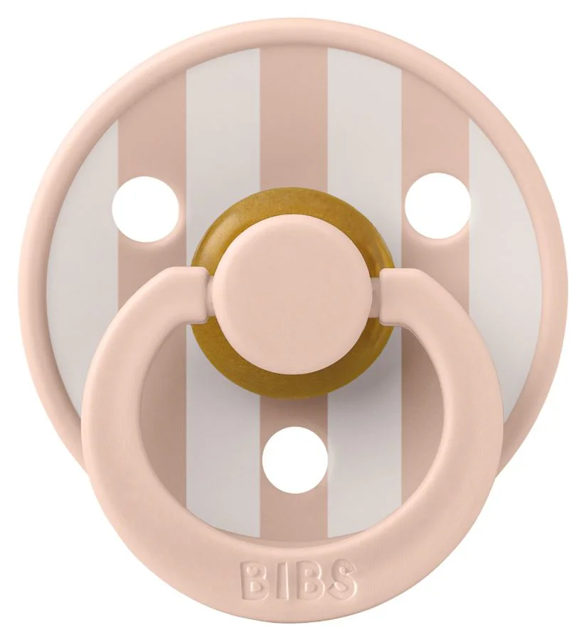 Suzeta rotunda din latex BIBS Studio Colour Block - Blush/Ivory (6-18 luni) foto