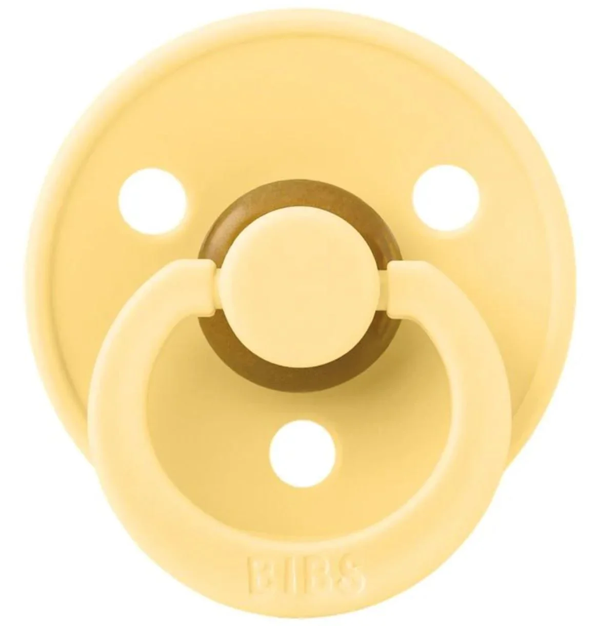 Suzeta rotunda din latex BIBS Pale Butter (6-18 luni) foto