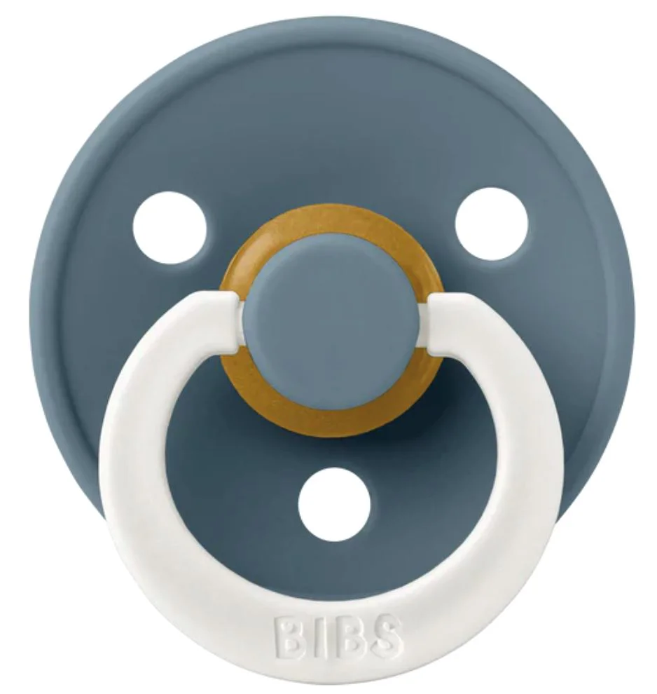 Suzeta rotunda din latex BIBS Glow Petrol (6-18 luni) foto
