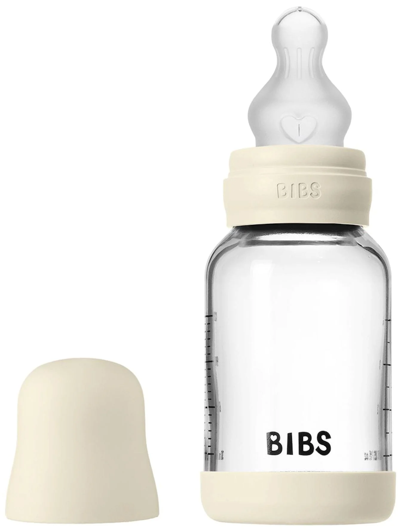 image for Biberon din sticla anticolici BIBS Ivory cu tetina din silicon 0+ luni, 120 ml foto