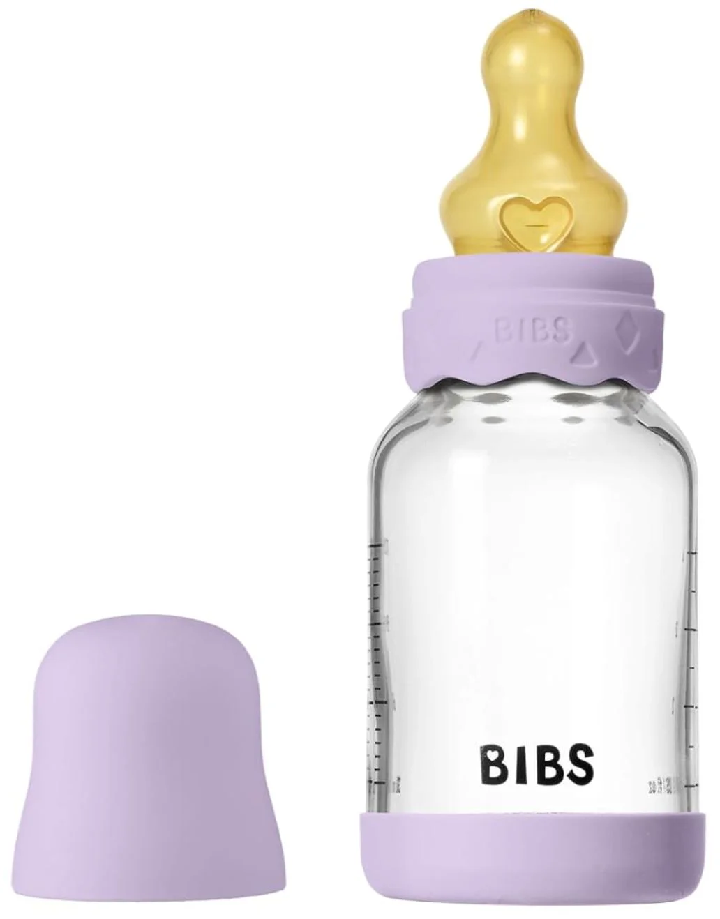 Biberon din sticla anticolici BIBS Boheme Violet Sky cu tetina din latex 0+ luni, 120 ml foto