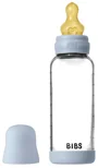 Стеклянная антиколиковая бутылочка BIBS Baby Blue с латексной соской 3+ месяца, 240 мл foto