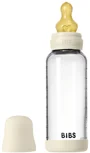 Biberon din sticla anticolici BIBS Ivory cu tetina din latex 3+ luni, 240 ml foto