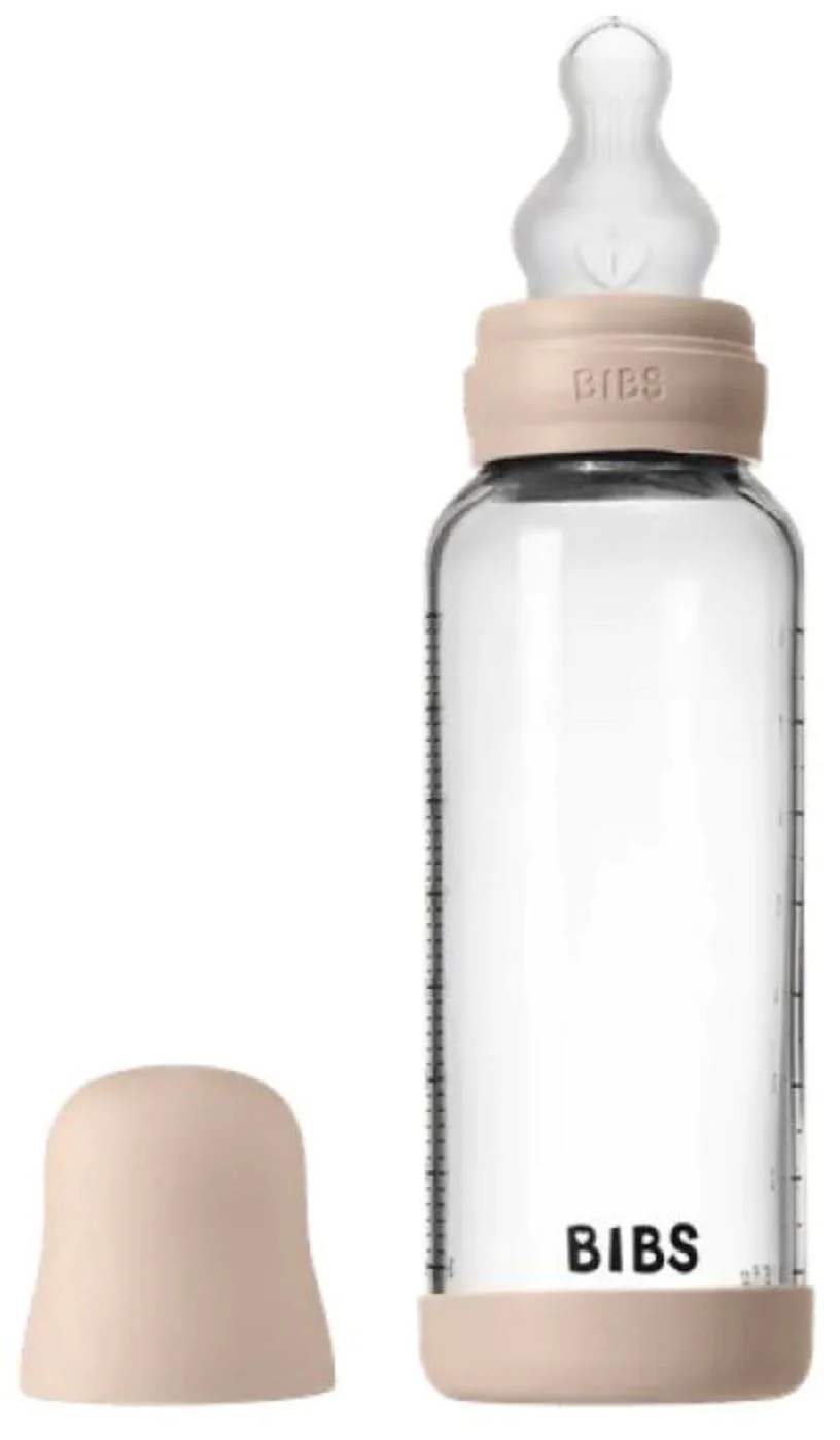 Biberon din sticla anticolici BIBS Blush cu tetina din silicon 3+ luni, 240 ml foto