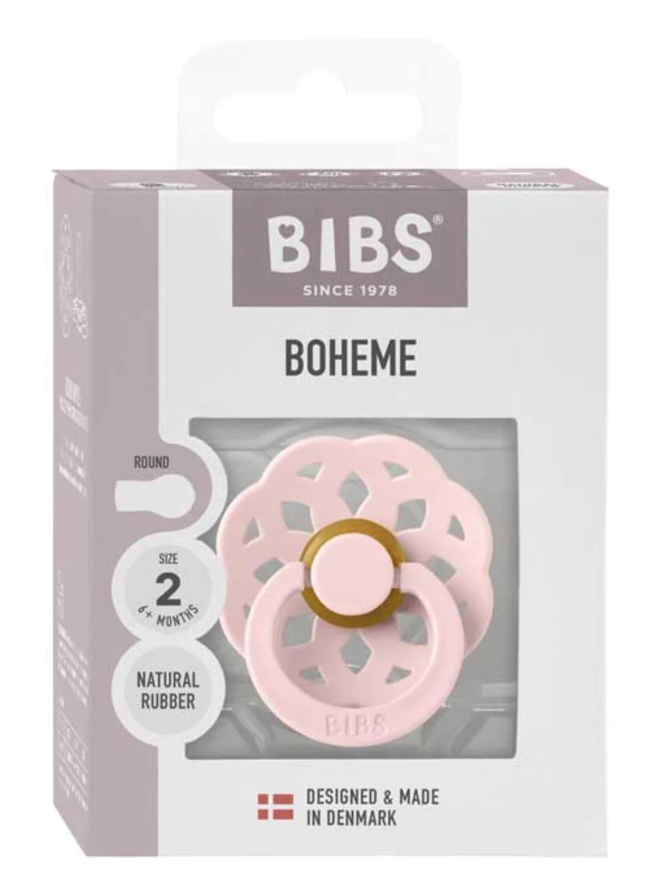 Suzeta rotunda din latex BIBS Boheme Blossom (6-18 luni) - Ambalaj premium foto