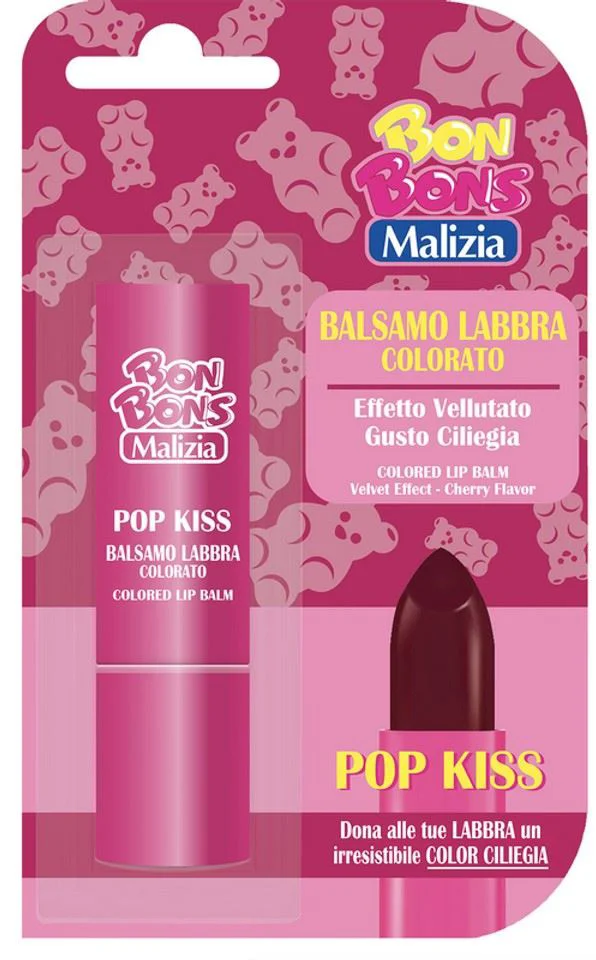 image for Balsam de buze pentru copii Malizia Bon Bons Pop Kiss, 3,5 ml foto