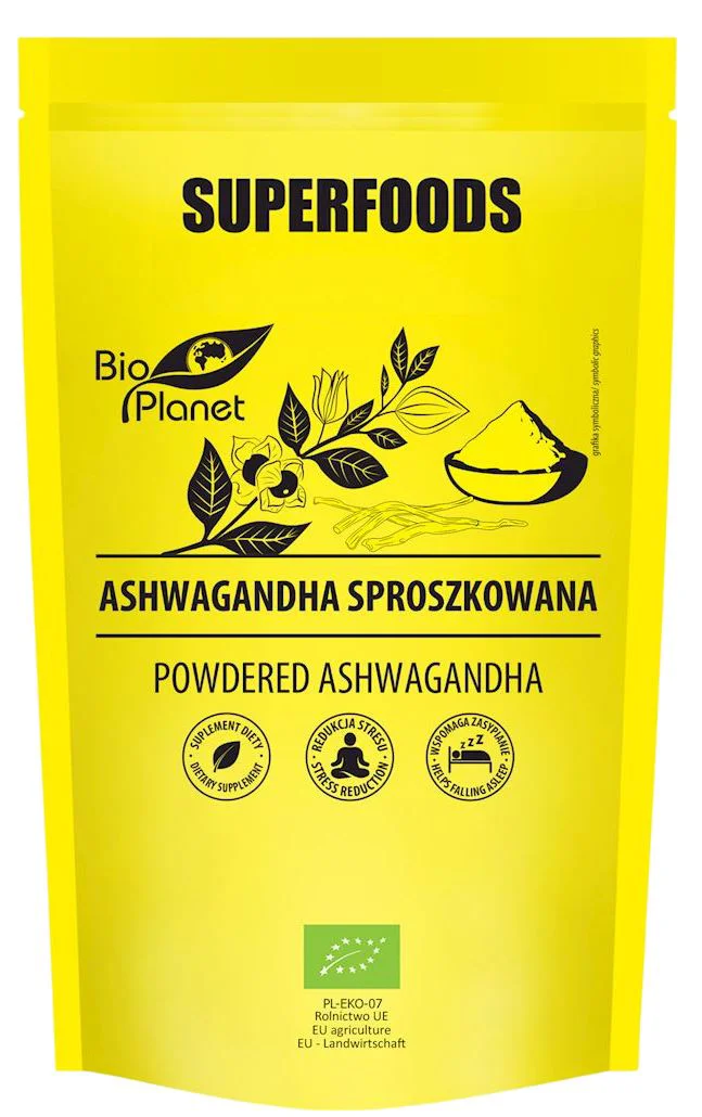 image for Pudra Ashwagandha bio BioPlanet, 150 g foto
