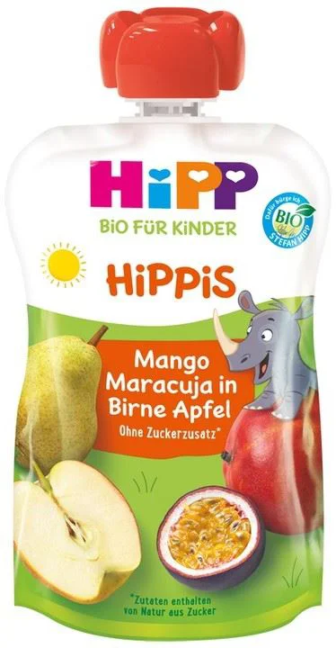 image for Piure HiPPiS Pere, mere, mango si fructul pasiunii (12+ luni), 120 g foto