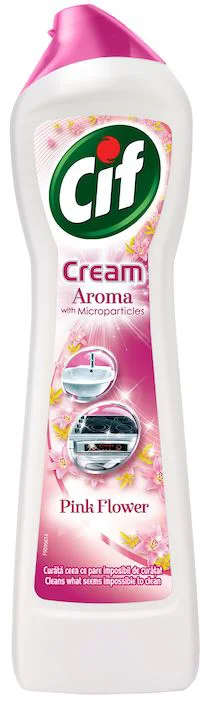image for Crema de curatat cu microparticule Cif Cream Aroma Pink Flower, 500 ml foto