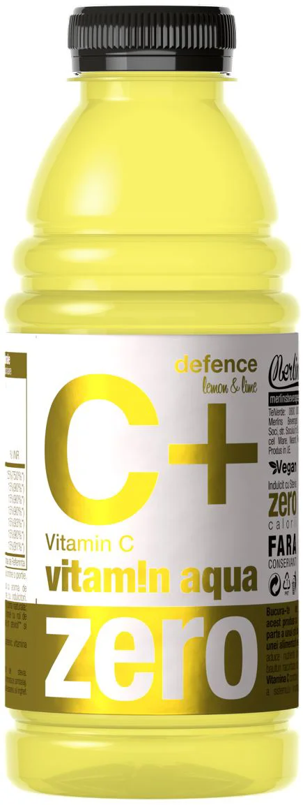 image for Bautura necarbogazoasa Merlin's vitamin aqua C+ ZERO lemon & lime, 600 ml foto