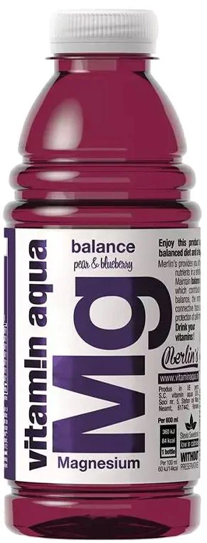 image for Bautura necarbogazoasa Merlin's vitamin aqua Mg pear & blueberry, 600 ml foto