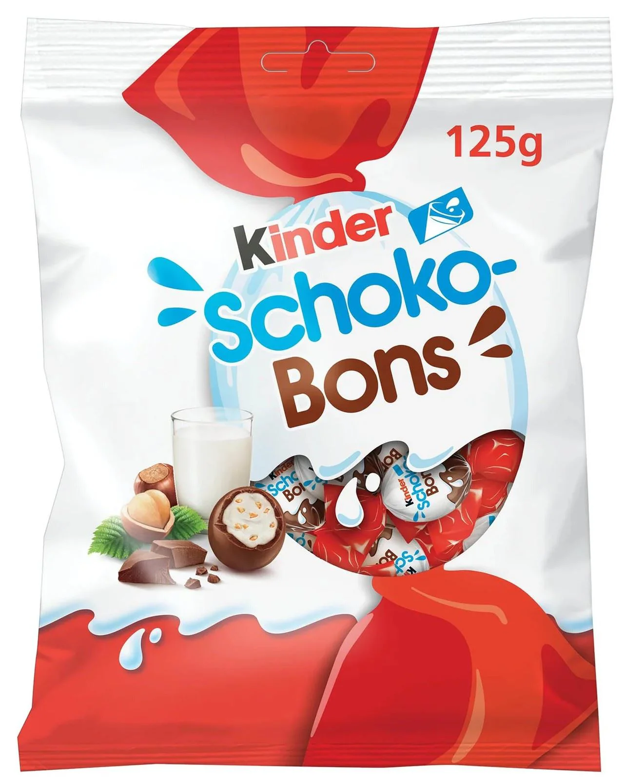 image for Шоколадные конфеты с молочной начинкой и орехами "Kinder Schoko-Bons", 125 г foto