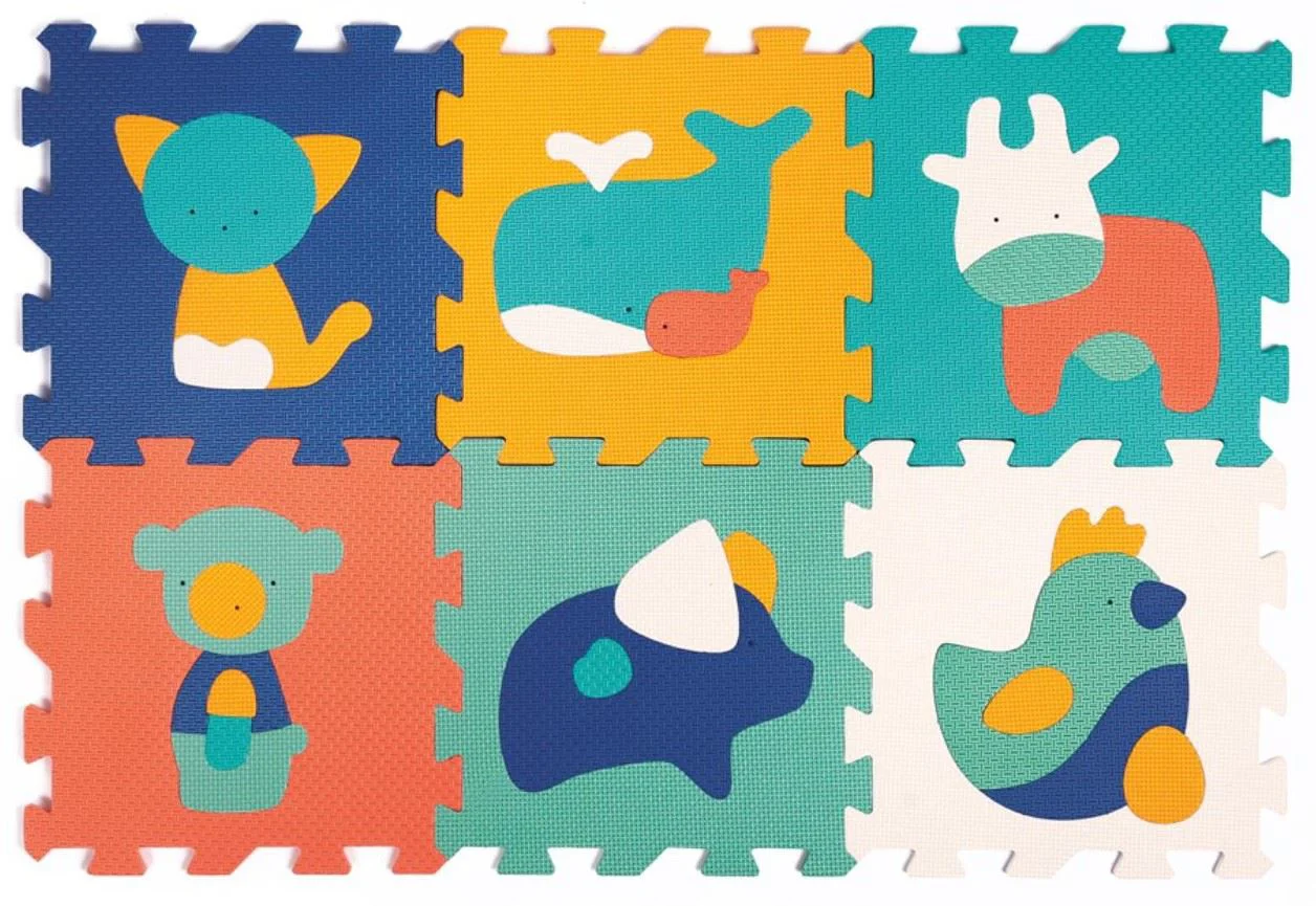 image for Covoras puzzle din spuma Ludi Animale, 6 buc. foto