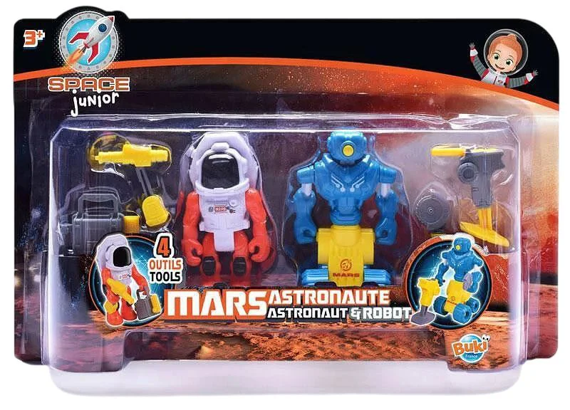 image for Набор фигурок Buki Марс Астронавт и робот foto
