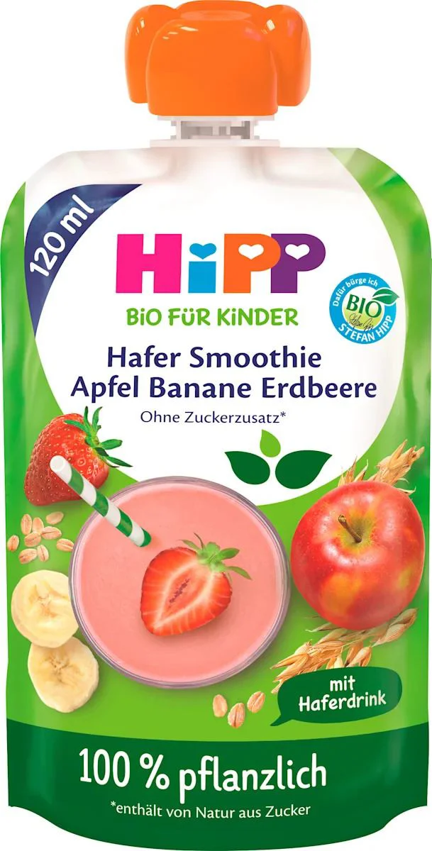 image for Smoothie HiPP Mere, banane, capsuni si ovaz (12+ luni), 120 g foto