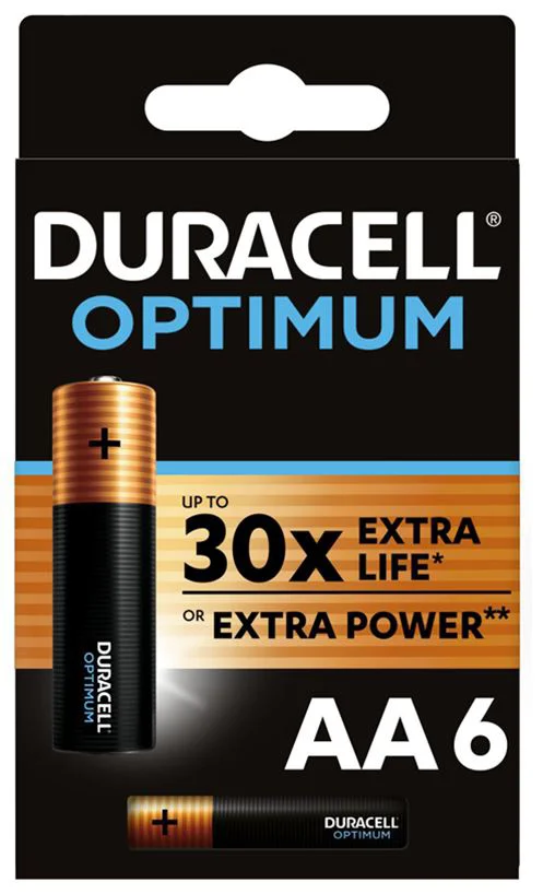 image for Baterii Duracell Optimum tip AA, 6 buc. foto