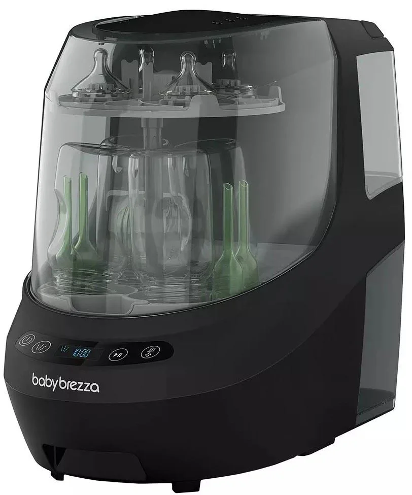 Dispozitiv pentru spalat, sterilizat si uscat biberoane Baby Brezza Bottle Washer Pro All Black foto
