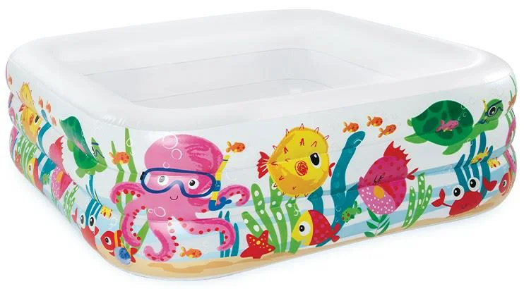 image for Piscina gonflabila Intex Acvariul marin,159x159x50 cm foto