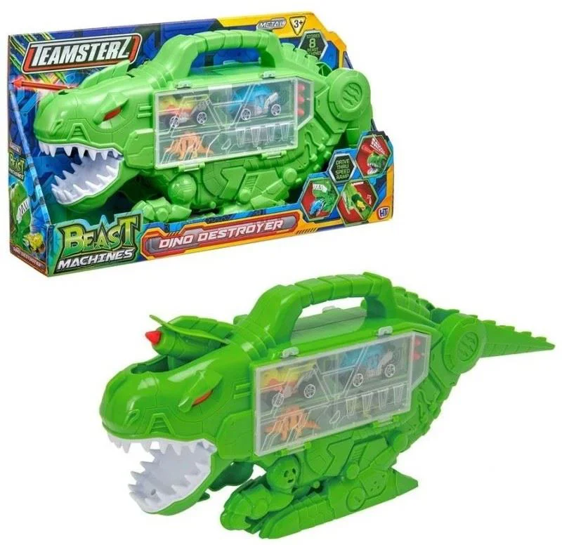 image for Lansator si transportor de masinute Atacul Dinozaurului HTI Teamsterz foto