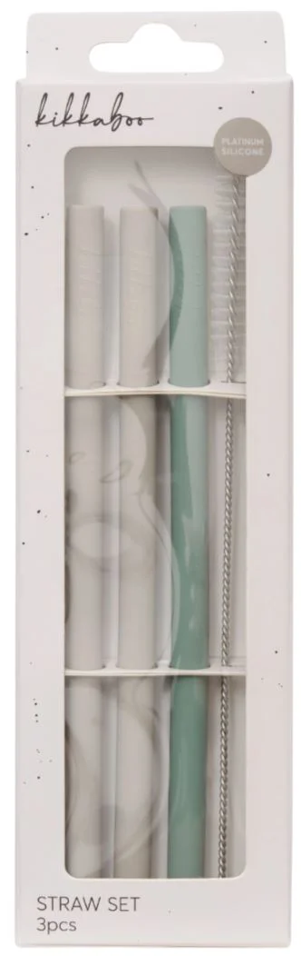 image for Набор сменных силиконовых трубочек KikkaBoo Platinum Sage foto