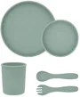Set de alimentatie din silicon KikkaBoo Platinum Sage, 5 piese foto