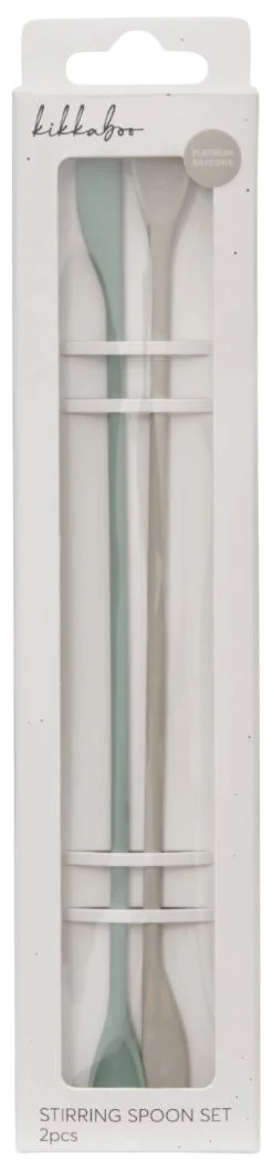image for Set lingurite pentru amestecat KikkaBoo Platinum Silicone, 2 buc. foto