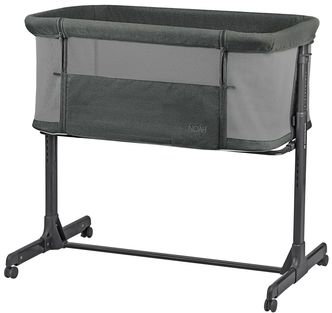 image for Кроватка co‑sleeper KikkaBoo Noah Dark Grey foto
